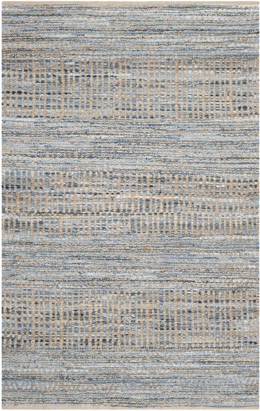 Kellar Hand-Woven Natural/Blue Area Rug, 8'x10' - Image 0