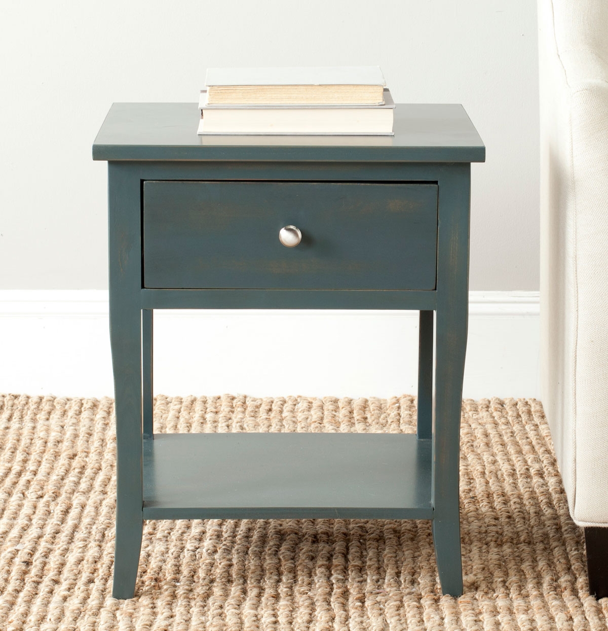 Coby Nightstand With Storage Drawer - Steel Teal - Arlo Home - Image 1