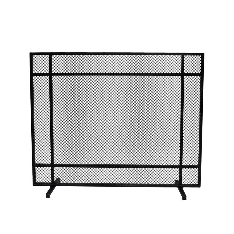 Erick 1 Panel Iron Fireplace Screen - Image 0