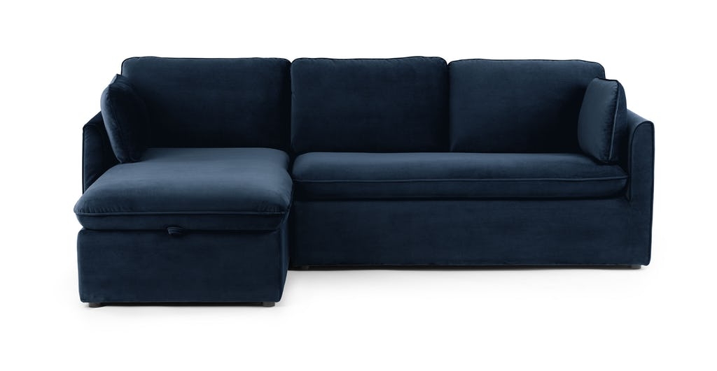 Oneira Tidal Blue Sleeper and storage Sectional - Image 0