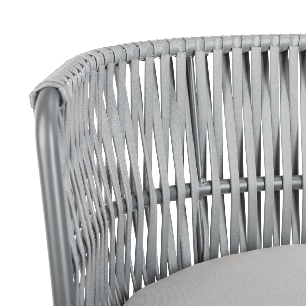 Kiyan Rope Chair - Grey/Grey Cushion - Safavieh - Image 9