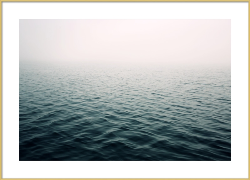 Lost in the Fog - 40" x 28", Contemporary Frosted Gold Metal Frame - Image 0