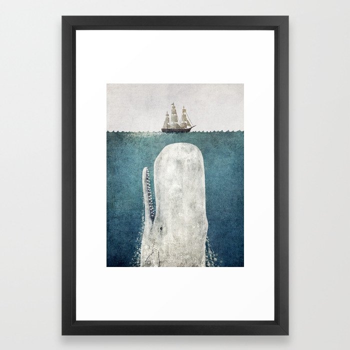 The White Whale Framed Art Print - Image 0