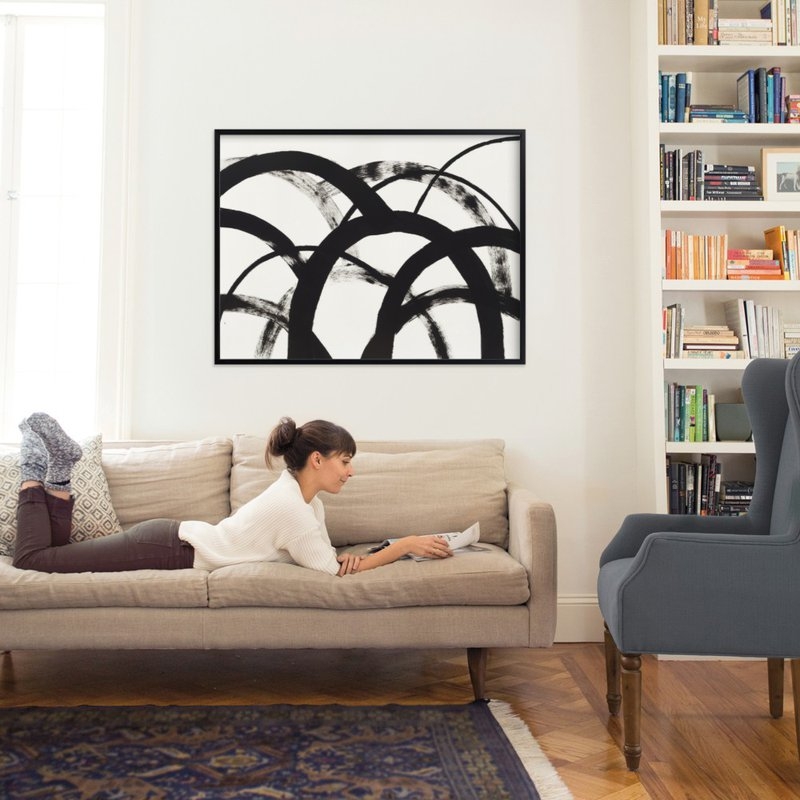 mountain shadows no. 2 - 40x30 - white wood frame - Image 1