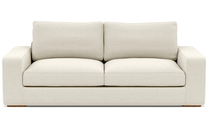 AINSLEY Fabric Sofa (Chalk, Natural Oak legs, 93", standard cushion) - Image 0