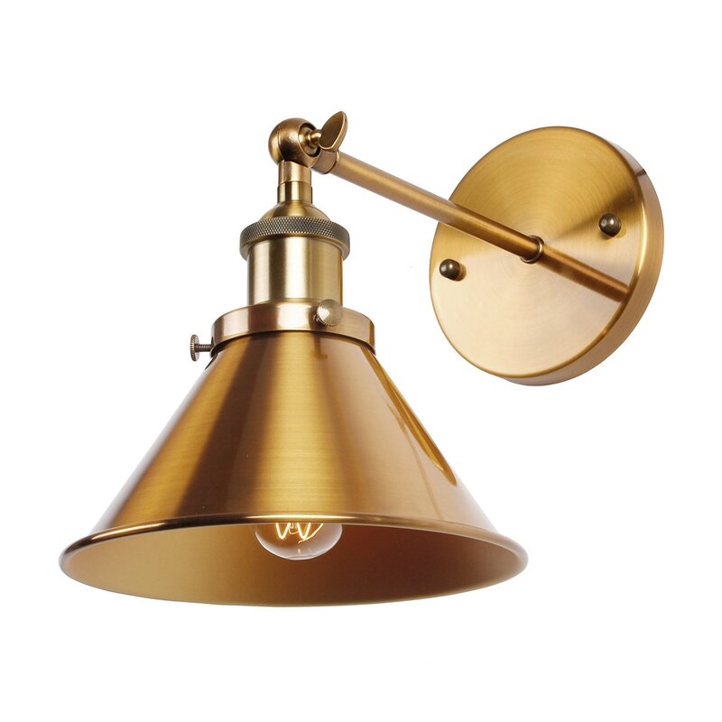 Schulte Industrial 1-Light Armed Sconce - Image 0