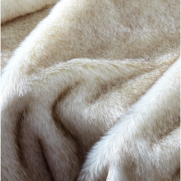 Thiele Luxury Tip Dye Faux Fur Throw grey minkl - Image 2
