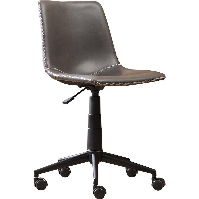 Alina Faux Swivel Air Lift Office Chair - Image 1