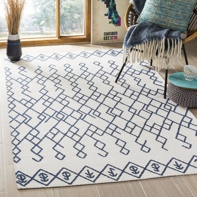 Owen Hand-Loomed Cotton Ivory Area Rug - Image 1