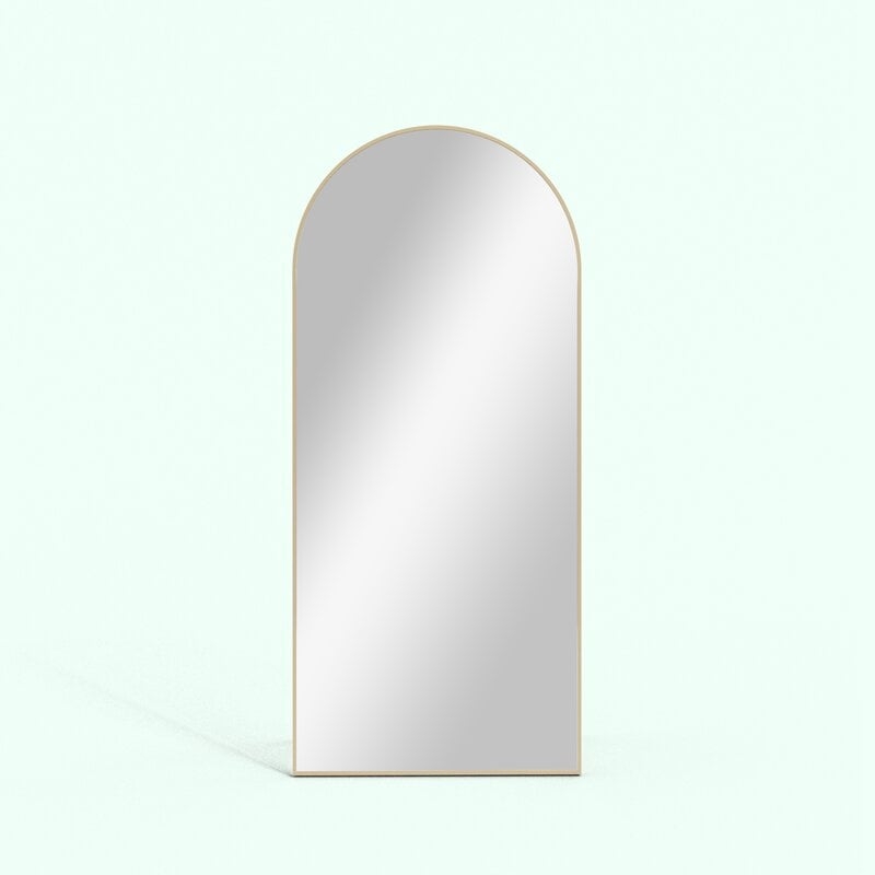 Arch Floor & Full Length Gold Framed Wall Mirror - Image 0