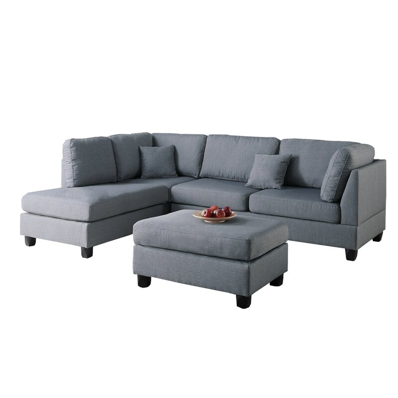 Hemphill 104" Wide Reversible Sofa & Chaise with Ottoman - Image 2