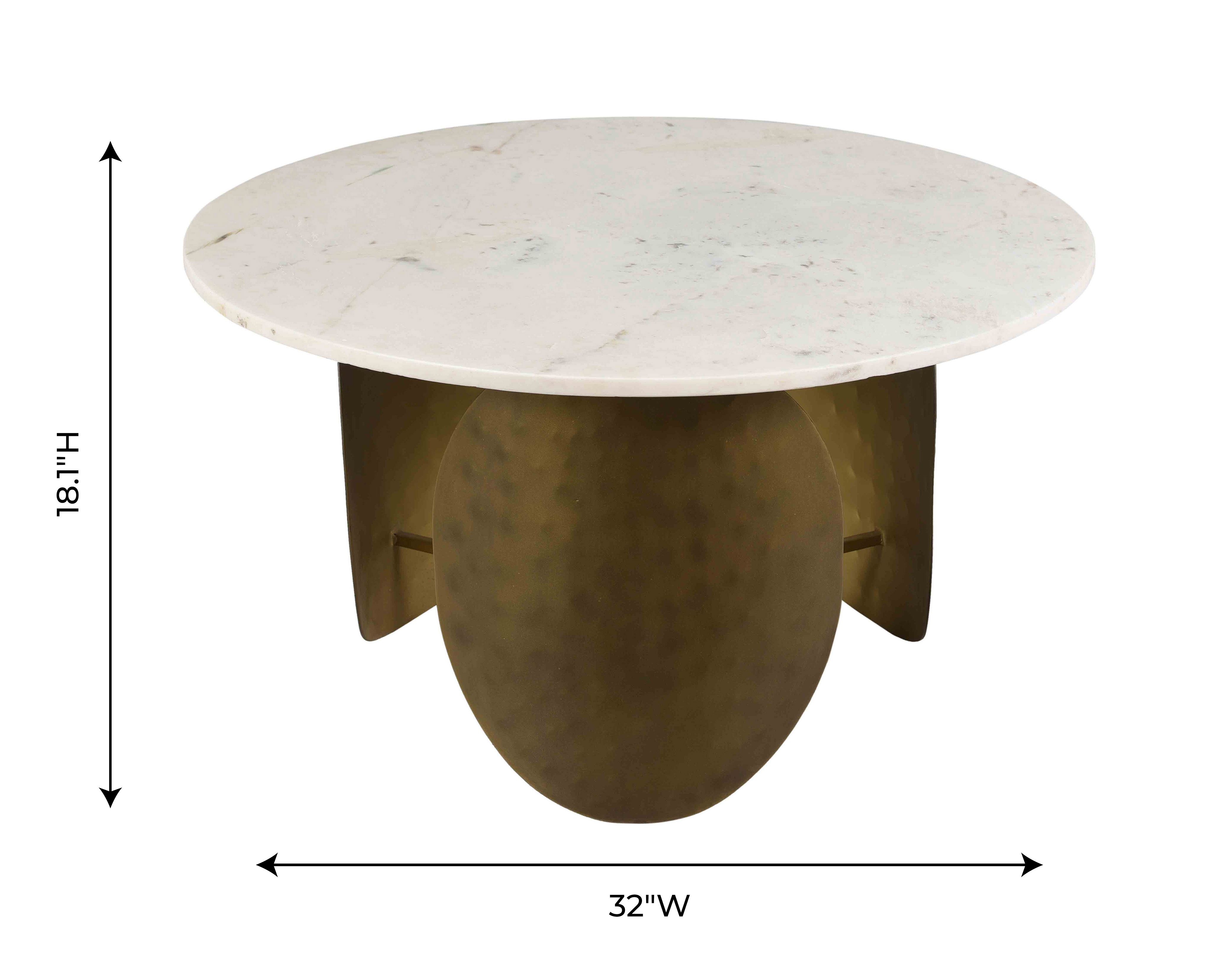 Indio Marble Cocktail Table, White - Image 5