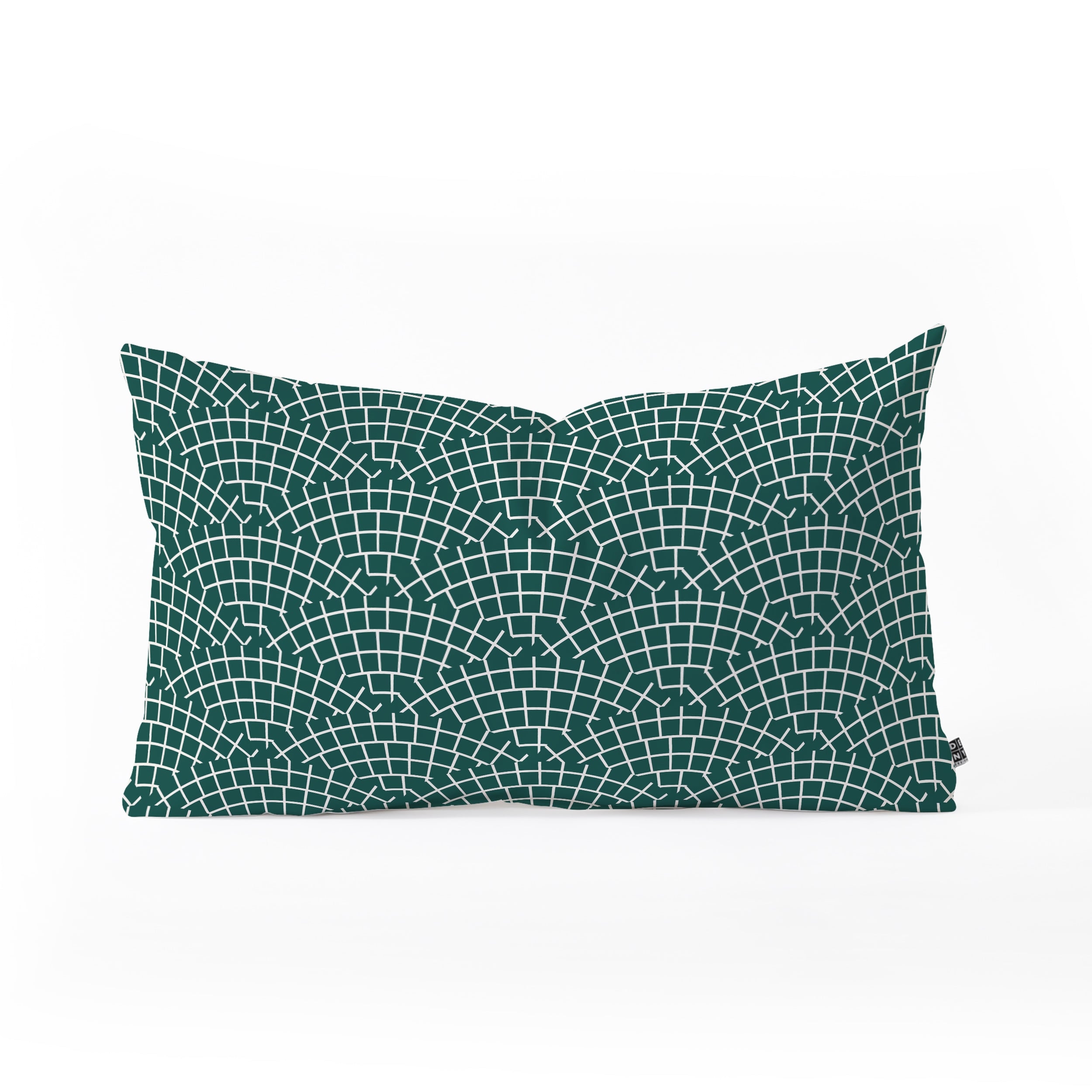 Mosaic Scallop Marine by Holli Zollinger - Oblong Throw Pillow 23" x 14" - Image 0