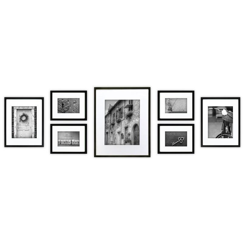 7 Piece Spears Picture Frame Set - Black - Image 0