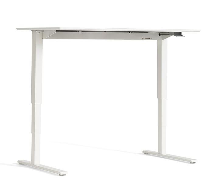Humanscale Sit-Stand Desk, Large, White Base/White Top, 60" Wide - Image 1