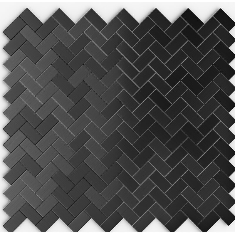 12" x 12" Metal Peel & Stick Mosaic Tile - Image 0