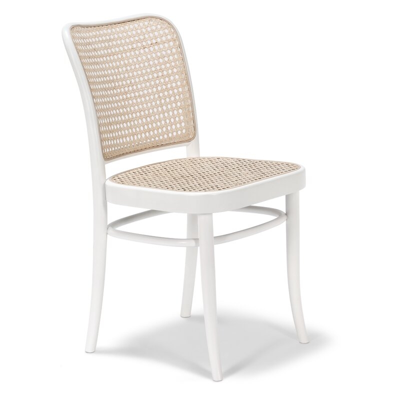 Delozier Solid Wood Side Chair in Natural (Set of 2) / White - Image 0