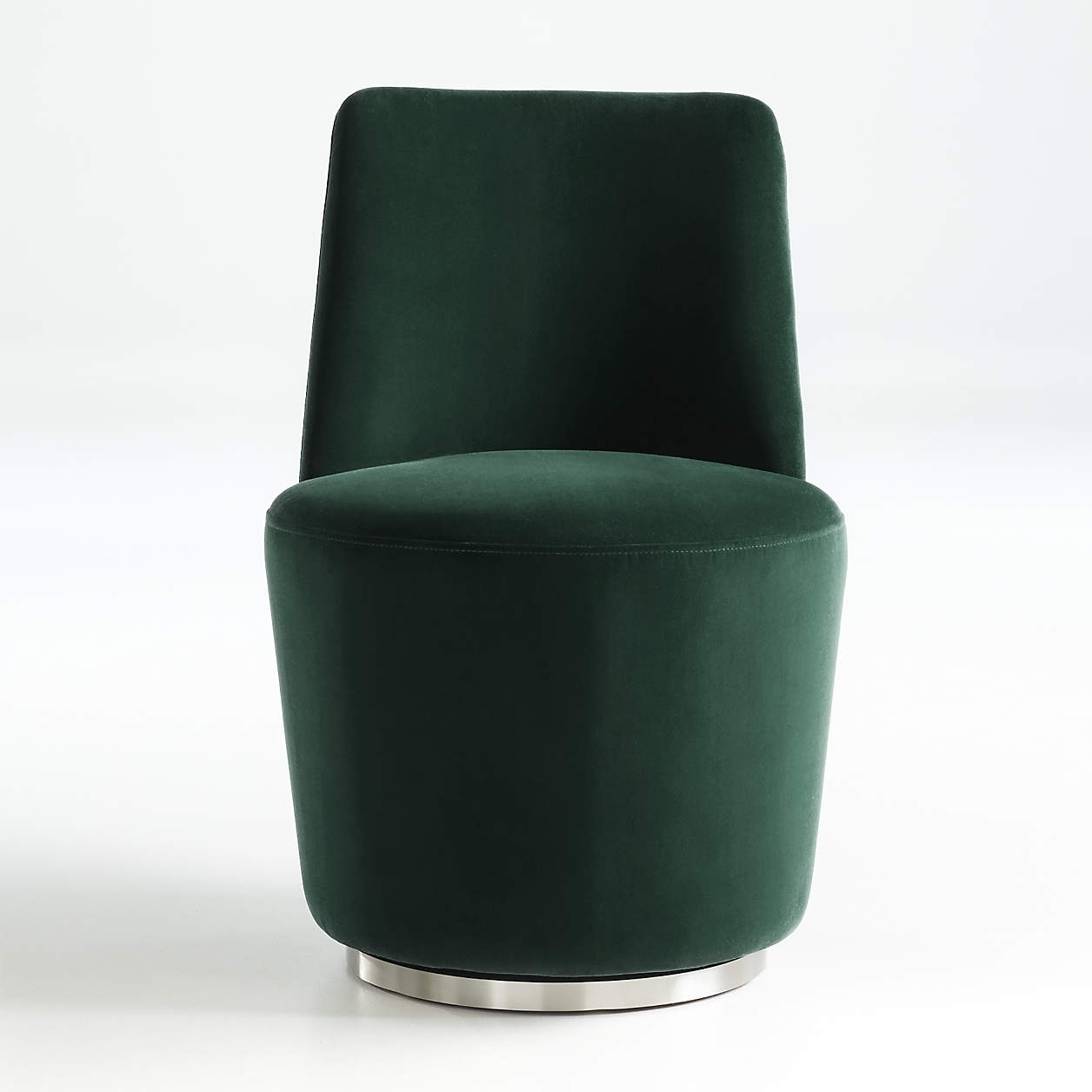 Ofelia Hunter Green Velvet Swivel Dining Chair - Image 0