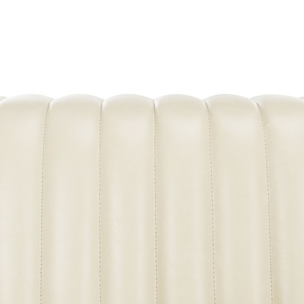 Carmina Channeled Leather Sofa - Light Beige - Arlo Home - Image 7