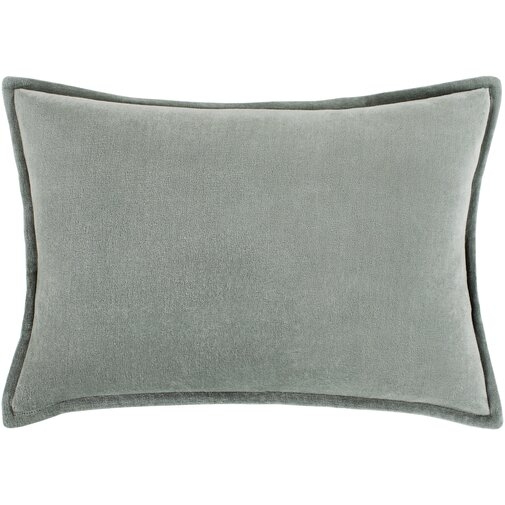 Velvet Lumbar Pillow - Sea foam - Image 0