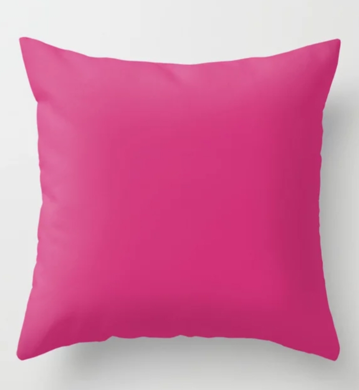 Fuchsia Pink - Solid Color Collection Throw Pillow - Image 0