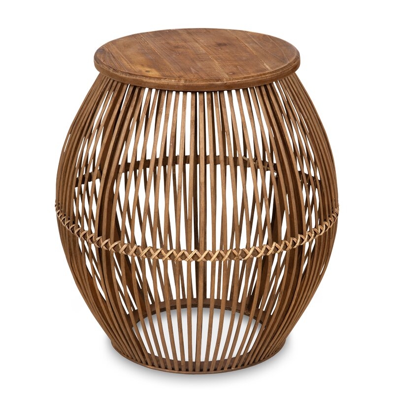 Pacheco Round Bamboo End Table - Image 0