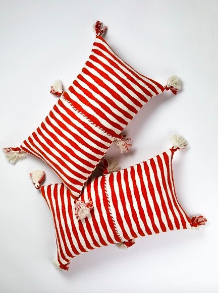 Archive New York Red Stripe Antigua Pillow - Image 0