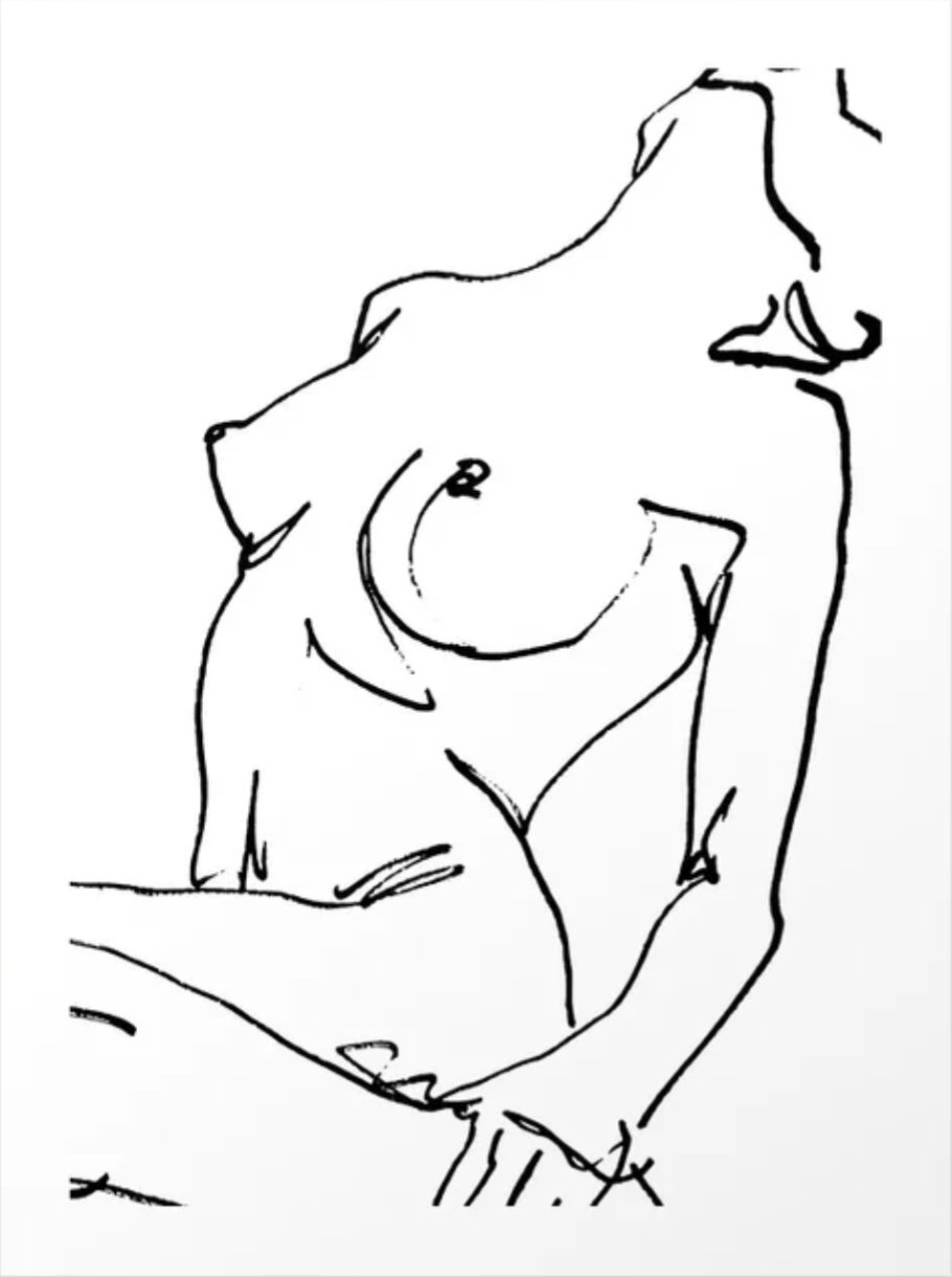 Nude drawing Art Print - Image 0