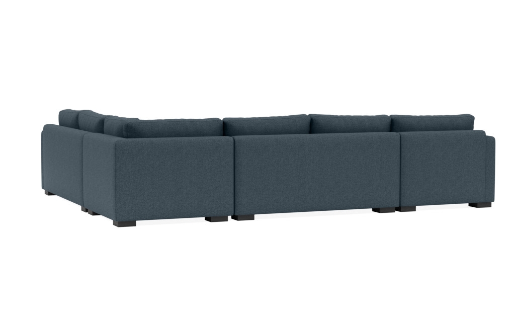 CHARLY Corner Sectional with Left Chaise 143"L x 108" / Indigo + Painted Black Block Leg - Image 2