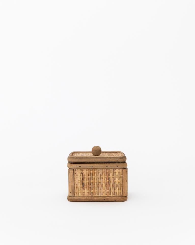 Woven Cane Tuscan Box, Square - Image 0