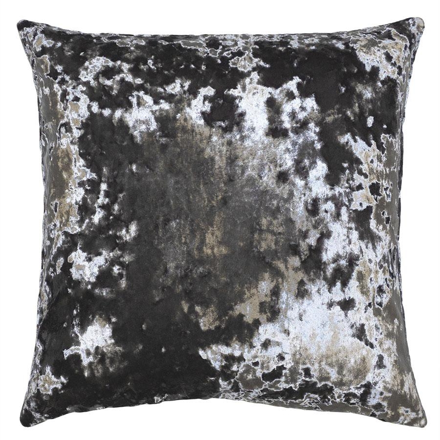 Square Feathers Lava Black 12X24 Pillow Color: Gray, Size: 24" x 24" - Image 1