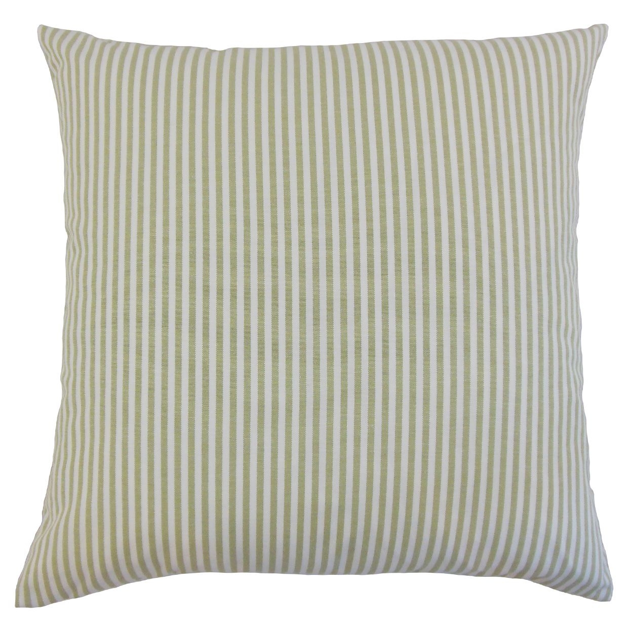Classic Stripe Lumbar Pillow, Sage, 18" x 12" - Image 0