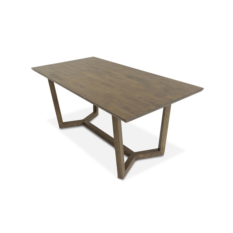Jeb 71'' Eucalyptus Solid Wood Trestle Dining Table - Image 2