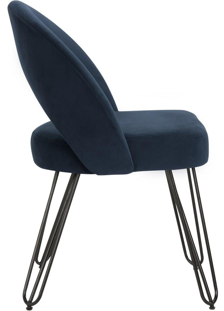 Jora Velvet Retro Dining Chair - Navy - Arlo Home - Set of 2 - Image 5