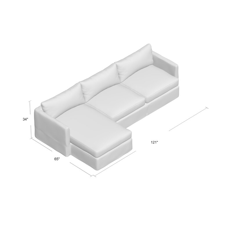 Leisure 121" Sectional - Left Hand Facing - Image 1