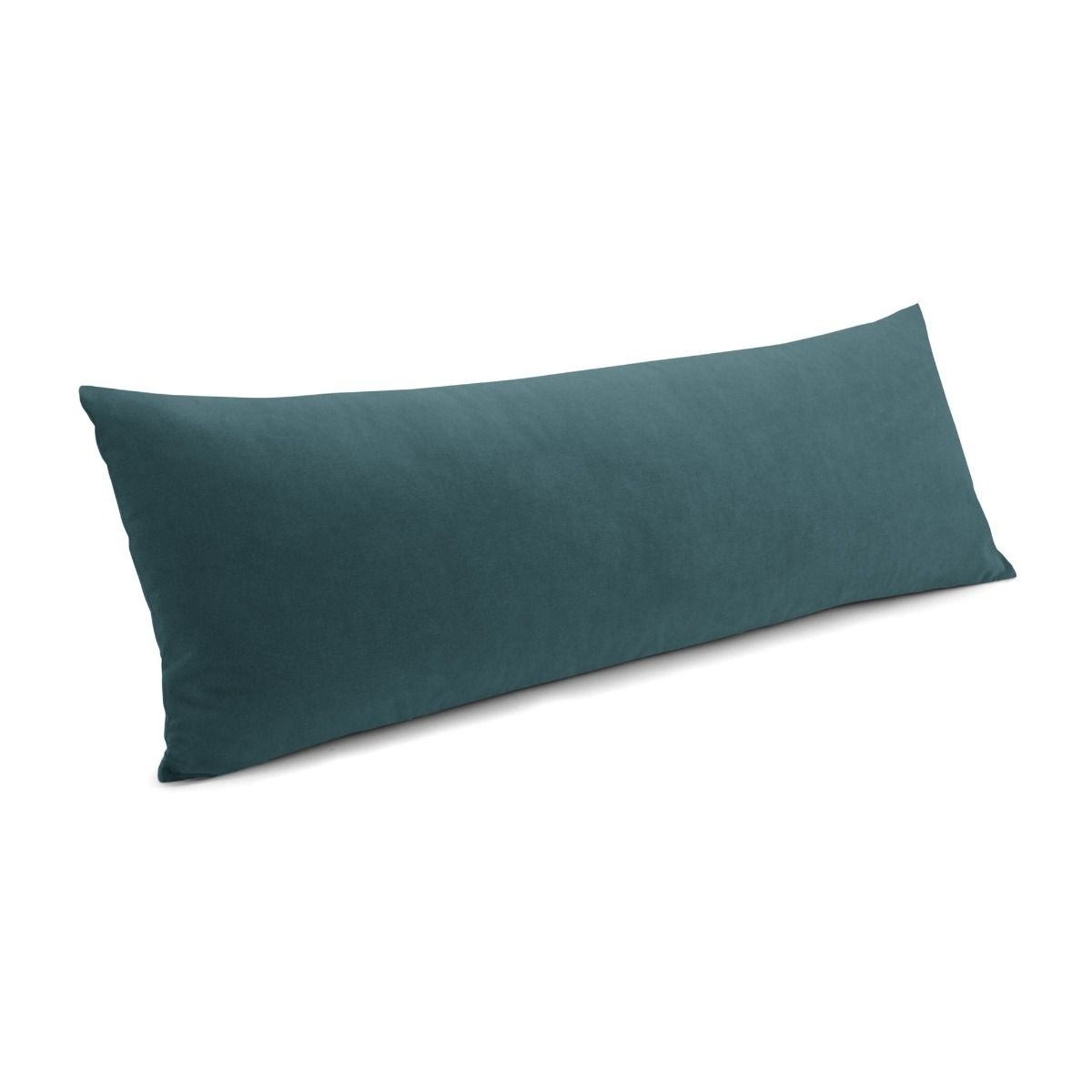 Classic Velvet Lumbar Pillow, Dark Teal, 18" x 12"; Down Insert - Image 1