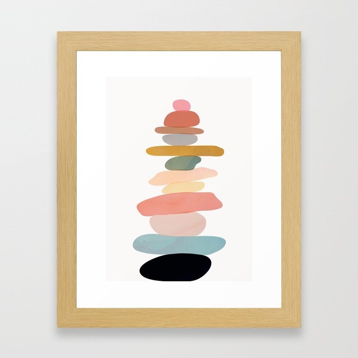 Balancing Stones 22 Framed Art Print - Image 0