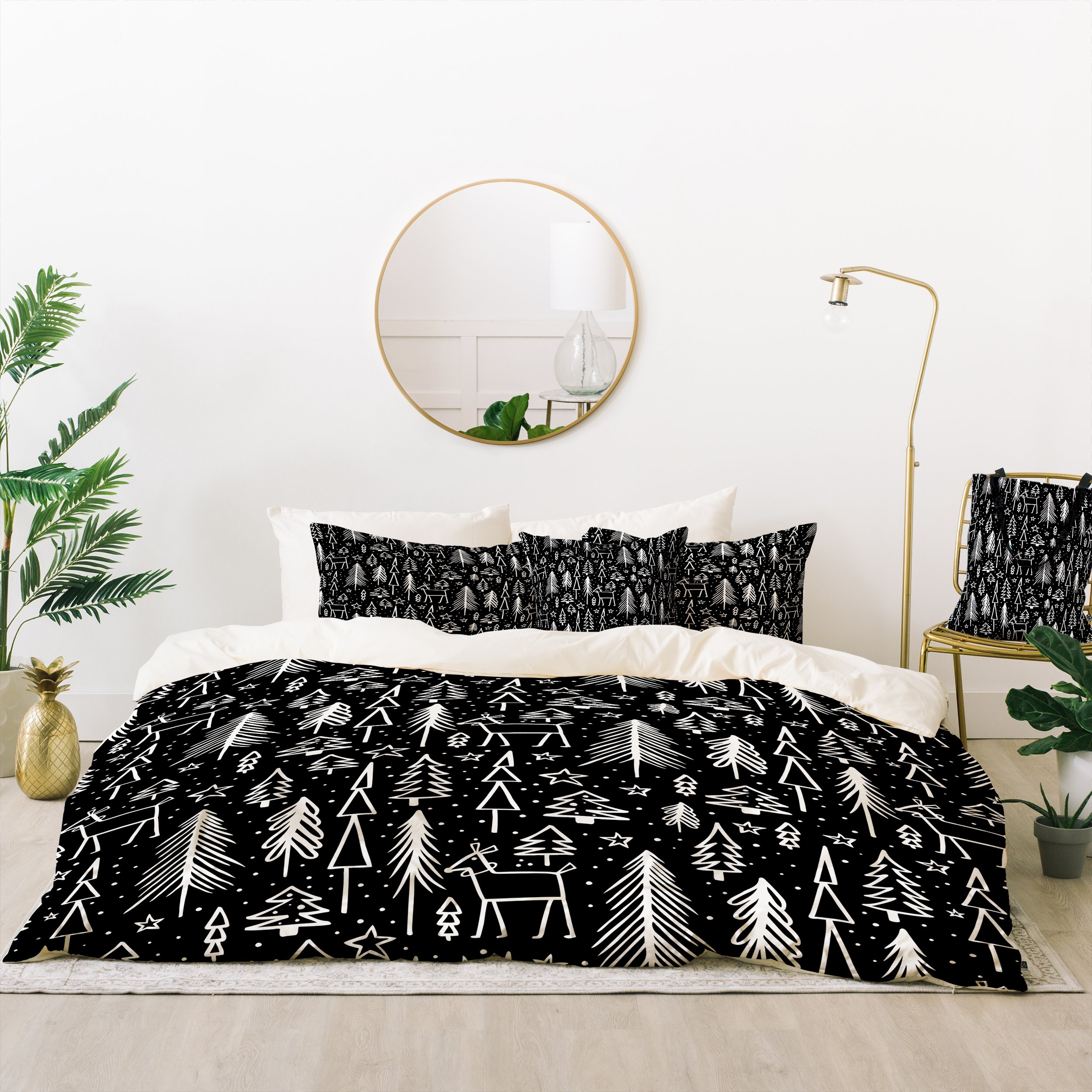 WINTER WONDERLAND BLACK Bed In A Bag - Twin/Twin XL - Image 0