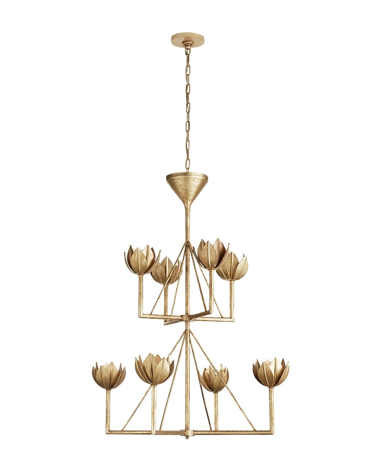 ALBERTO CHANDELIER - ANTIQUE GOLD LEAF - Image 0