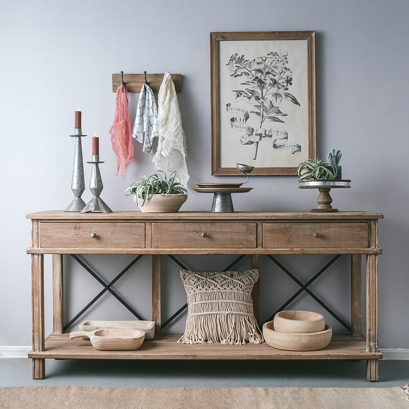 Gracie Oaks Chestertown Timber Console Table - Image 0