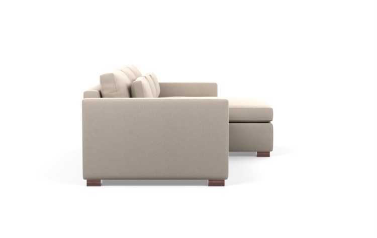 Charly Sectionals in WHEAT Fabric with Oiled Walnut legs - Image 2