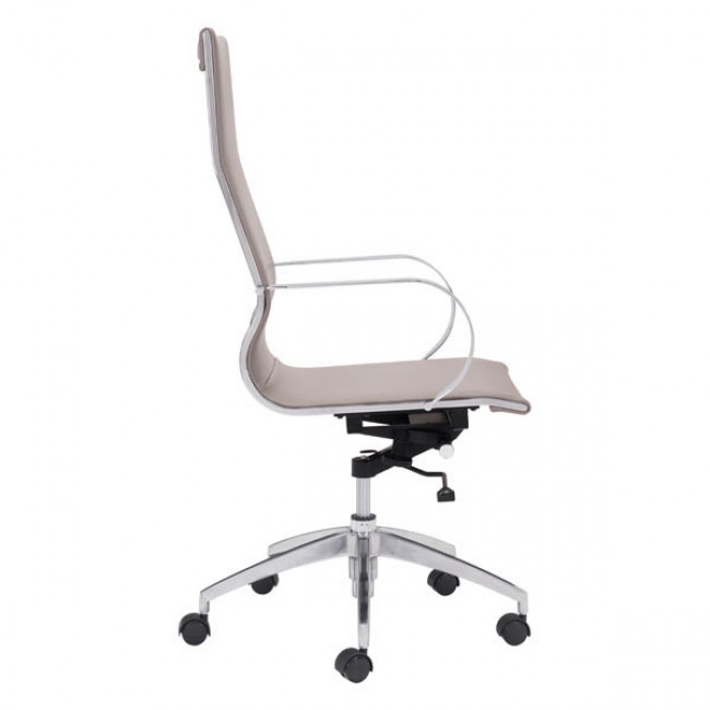 Glider Hi Back Office Chair Taupe - Image 1