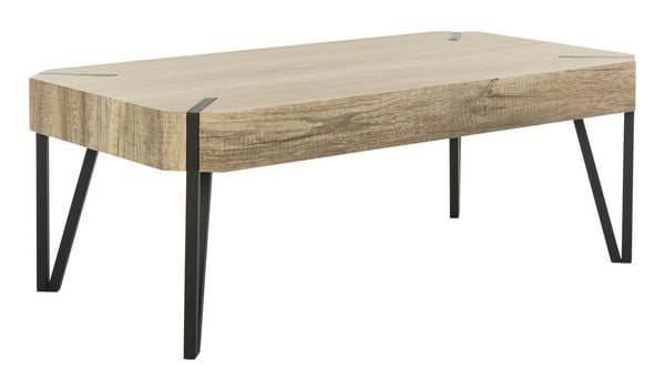 Liann Rustic Midcentury Wood Top Coffee Table - Multi Brown - Arlo Home - Image 2