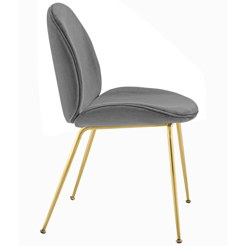 Jaynes Upholstered Velvet Side Chair - Image 3
