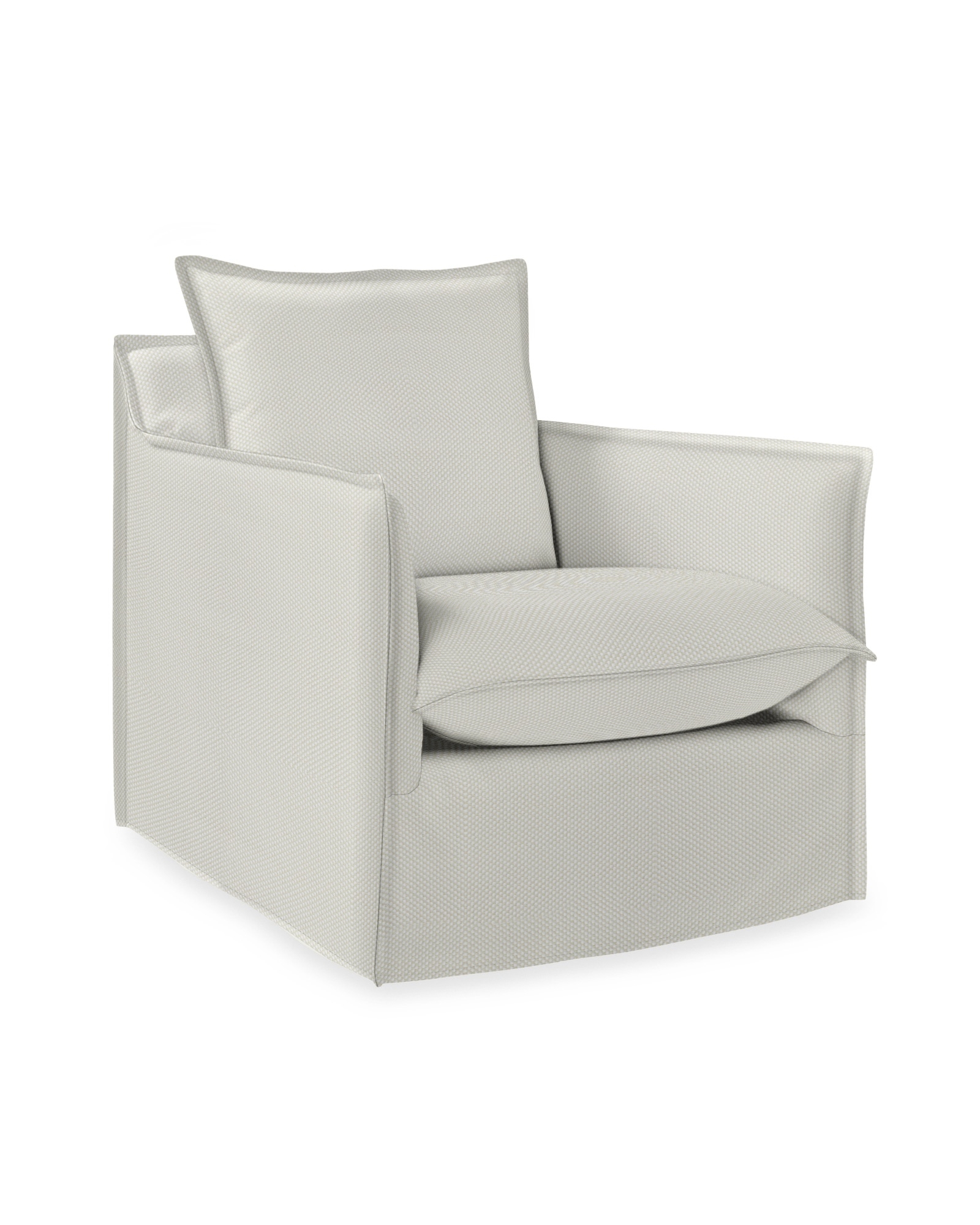 Sundial Outdoor Swivel Chair in Perennials® Millstone - Sea Salt - Image 0