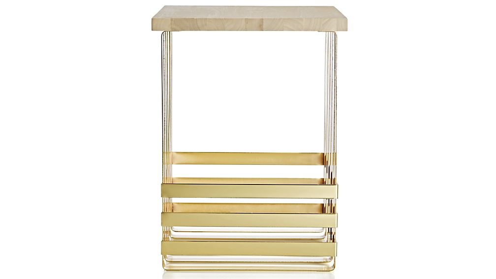 Geometric Gold Side Table - Image 1