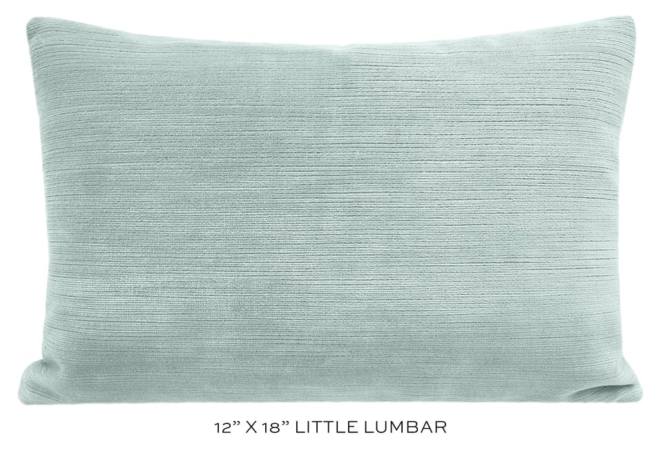 STRIE VELVET // SPA BLUE - LITTLE LUMBAR 12" X 18" - Image 0