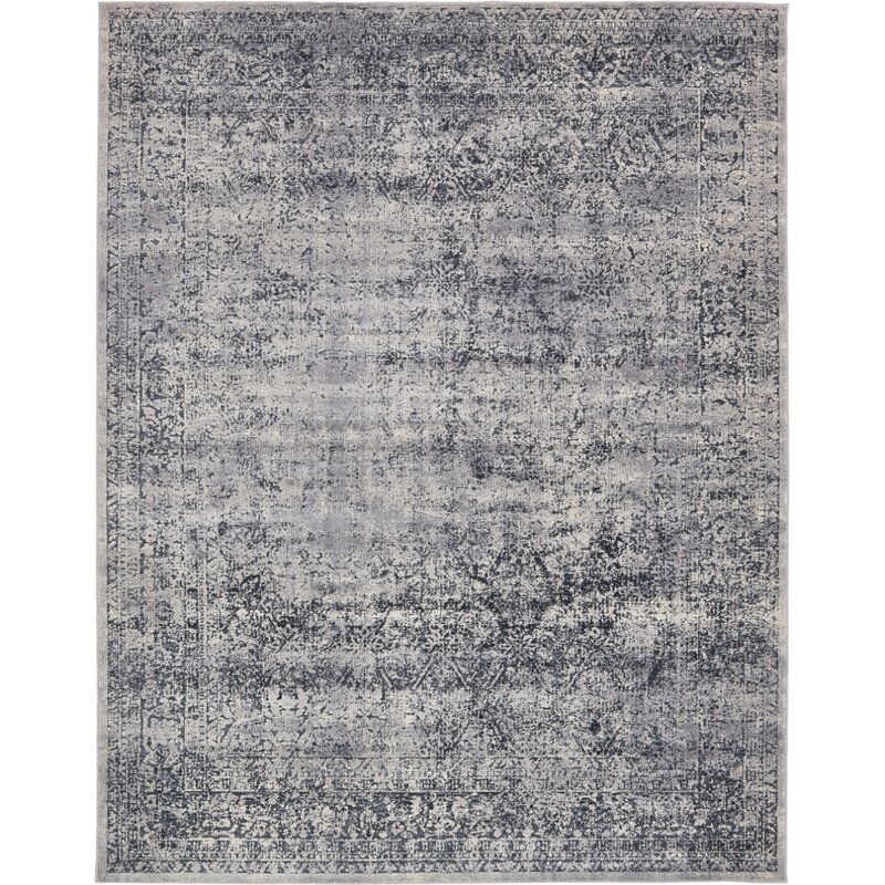 Lanett Oriental Area Rug, Dark Blue, 8' x 10' - Image 0