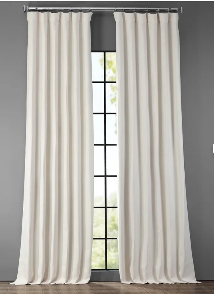 Clem Solid Blackout Rod Pocket Single Curtain Panel Beige/Tan 50x108 - Image 0
