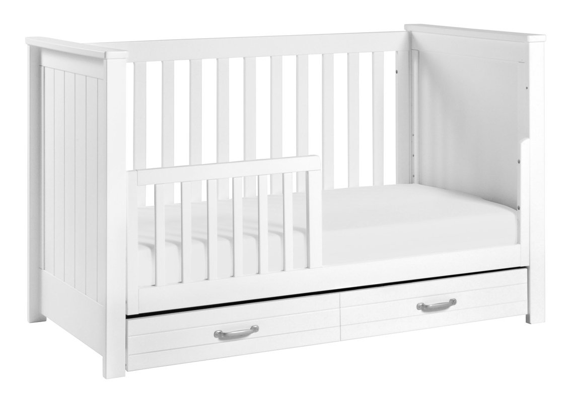 DaVinci Asher 3 in 1 Convertible Crib with Storage - White - Image 1